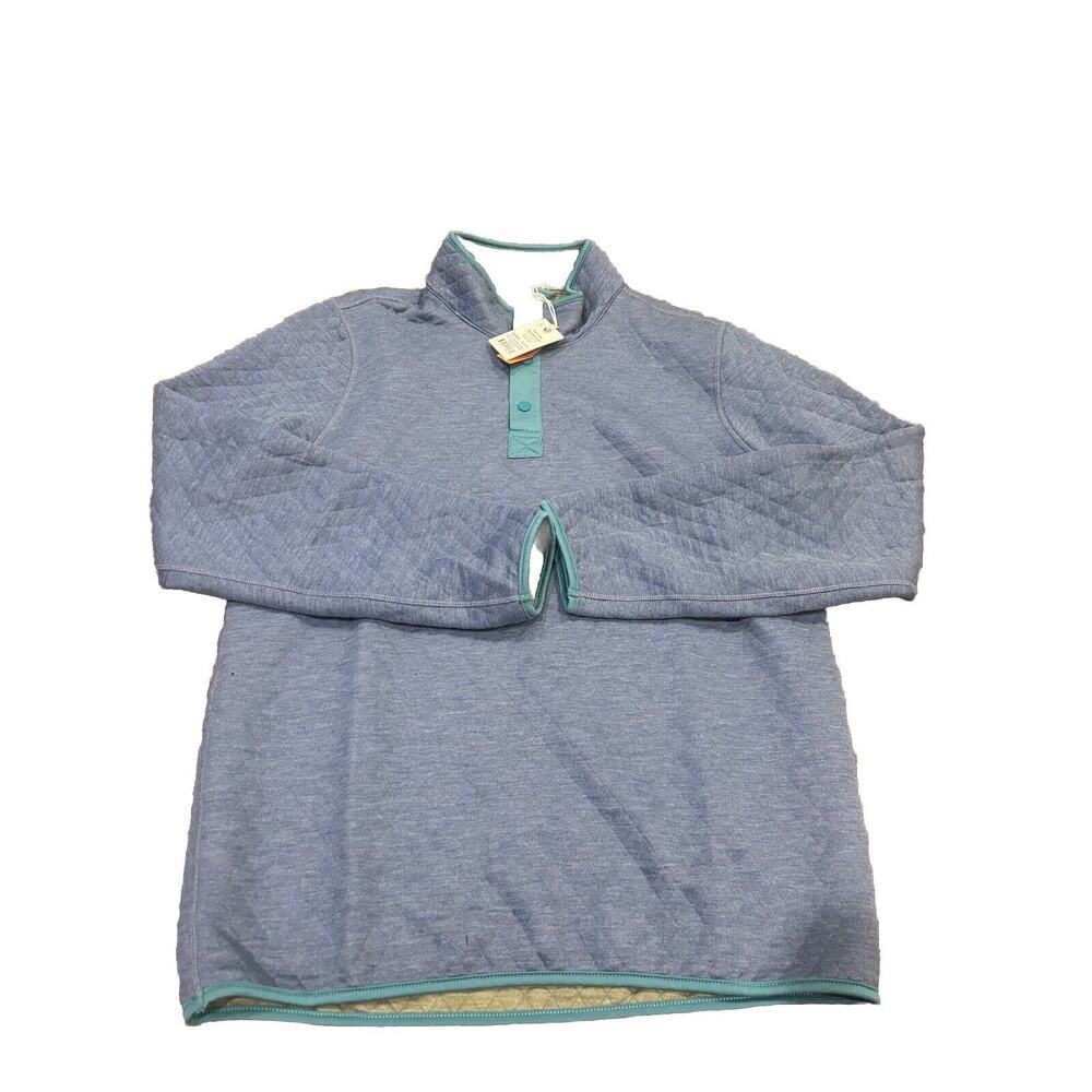 Marine Layer Corbet‎ Reversible Pullover Blue Heather/Olive Heather Size M